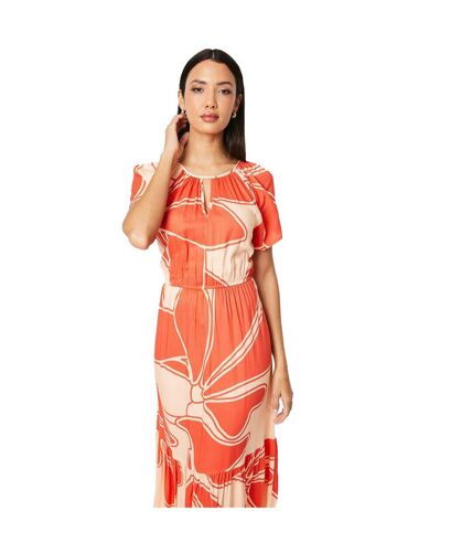 Womens/ladies tie dye waist tie maxi dress neutral Principles