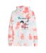 Sweat À Capuche Motif/style Tie-dye Wow Femme Blanc Rose O´Neill-3
