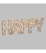 Ecriture 3D lumineuse en métal - 46 x 15 cm - Happy