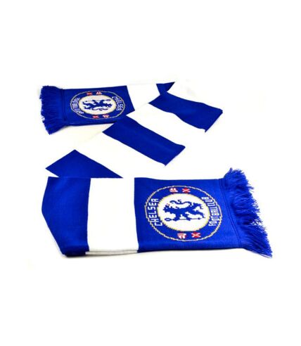 Chelsea FC Official Soccer Jacquard Bar Scarf (Blue/White)