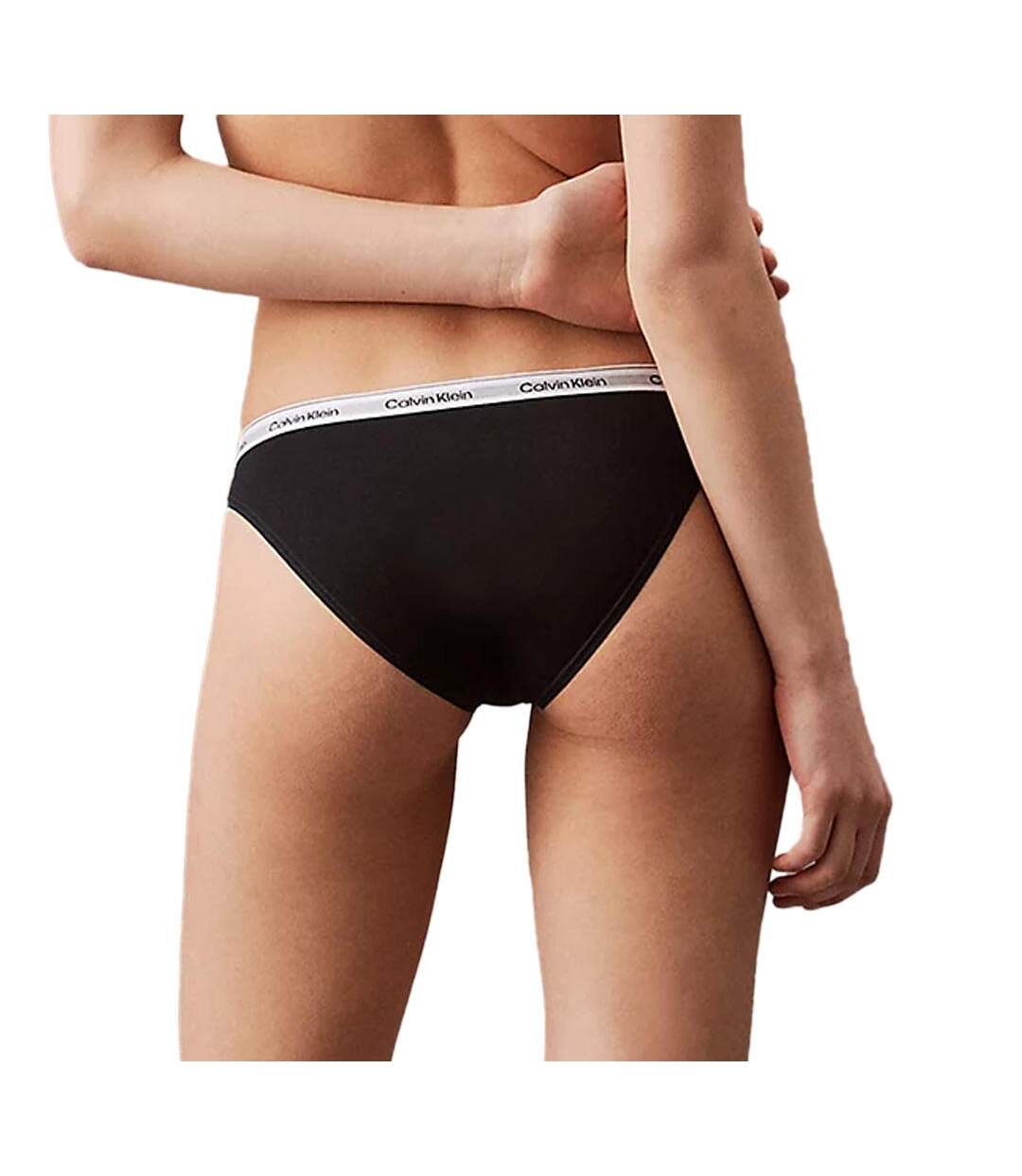Sous vetement noir/gris/blanc femme calvin klein jeans bikini-3
