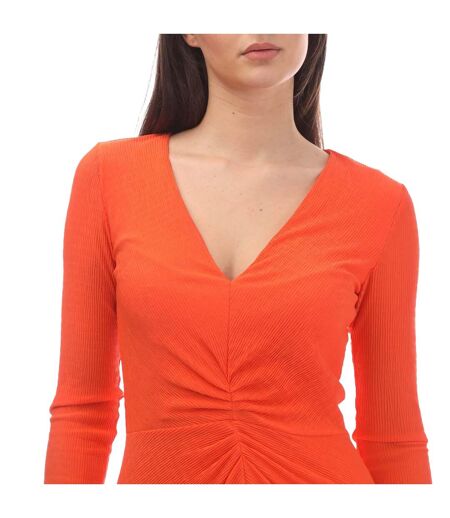 Robe Mi-longue Keglissy Femme Orange Hugo