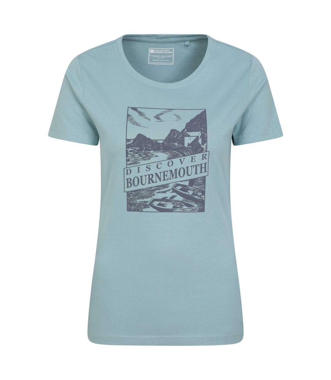 Womens/ladies Discover Bournemoth Printed T-shirt Blue Mountain Warehouse-1