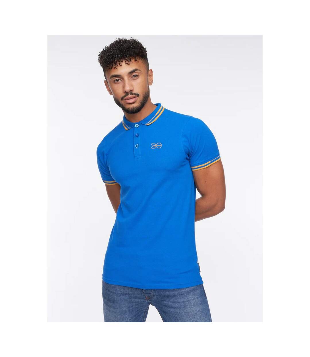 Crosshatch Mens Kermlax Polo Shirt (Blue)