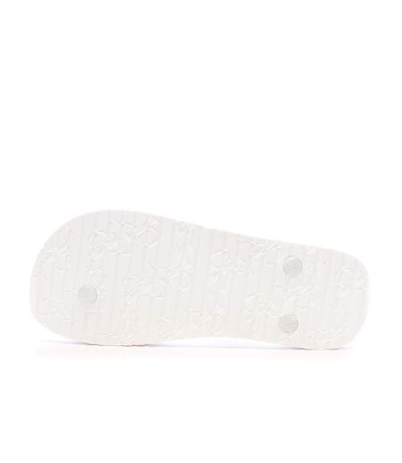 Tongs blanches femme calvin klein jeans flip flop tpu metall