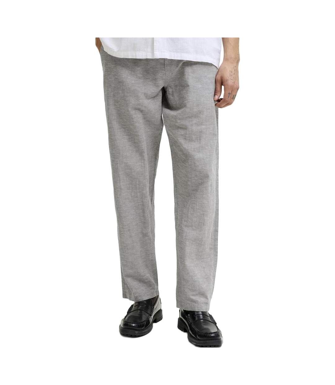 Pantalon chino gris jack & jones paros breeze-1