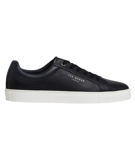 Mens Leather Trainers Navy Ted Baker