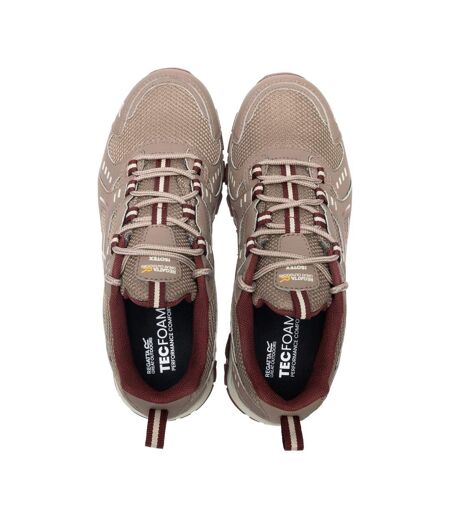 Womens/ladies Vendeavour Walking Shoes Mocha Dark Cherry Regatta