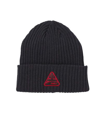 Addict Ribbed Embroidered Detail Beanie (Navy) - UTAD105