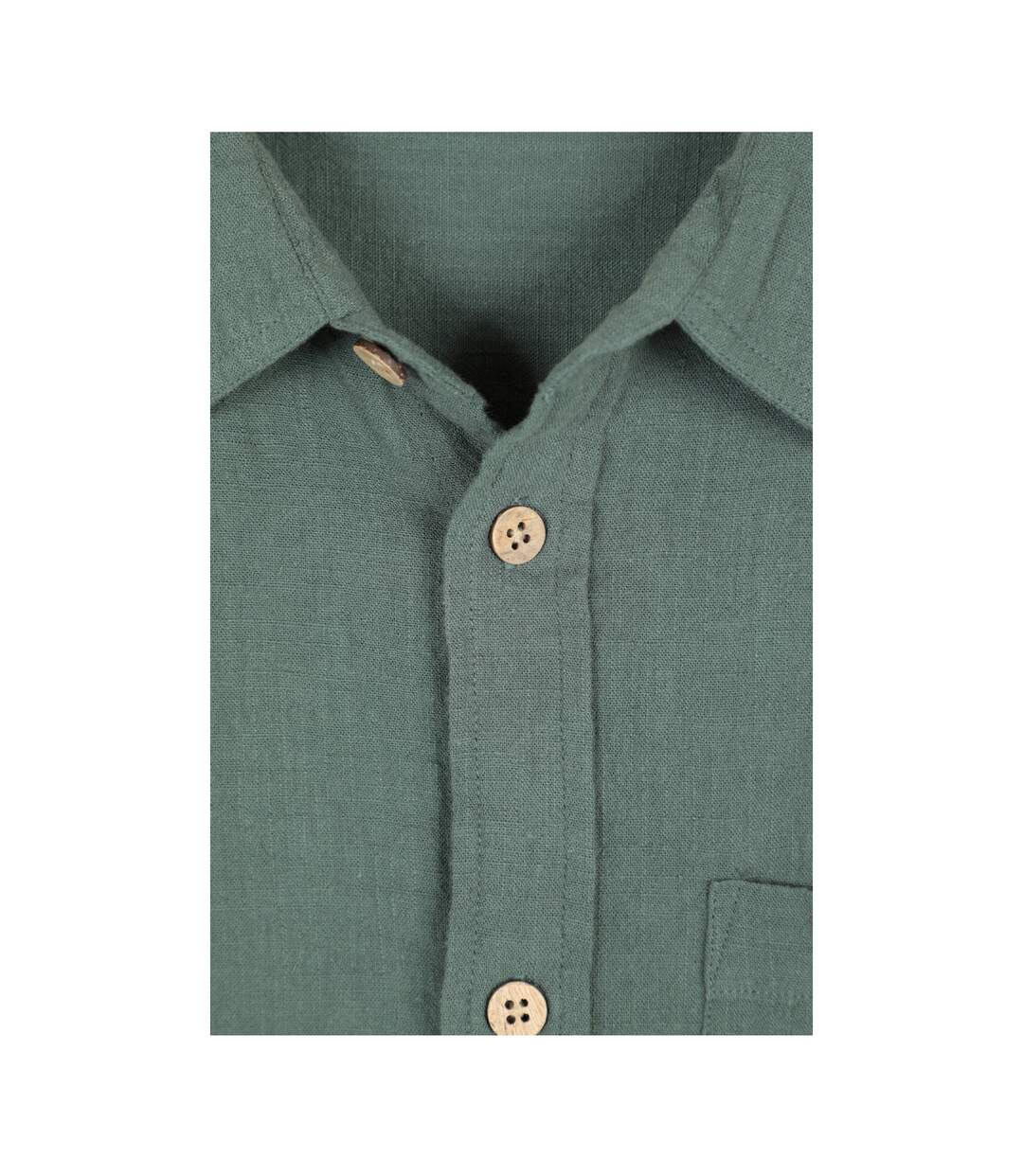 Chemise Manches Courtes Motif/style Texturé Palm Homme Vert Mountain Warehouse-4