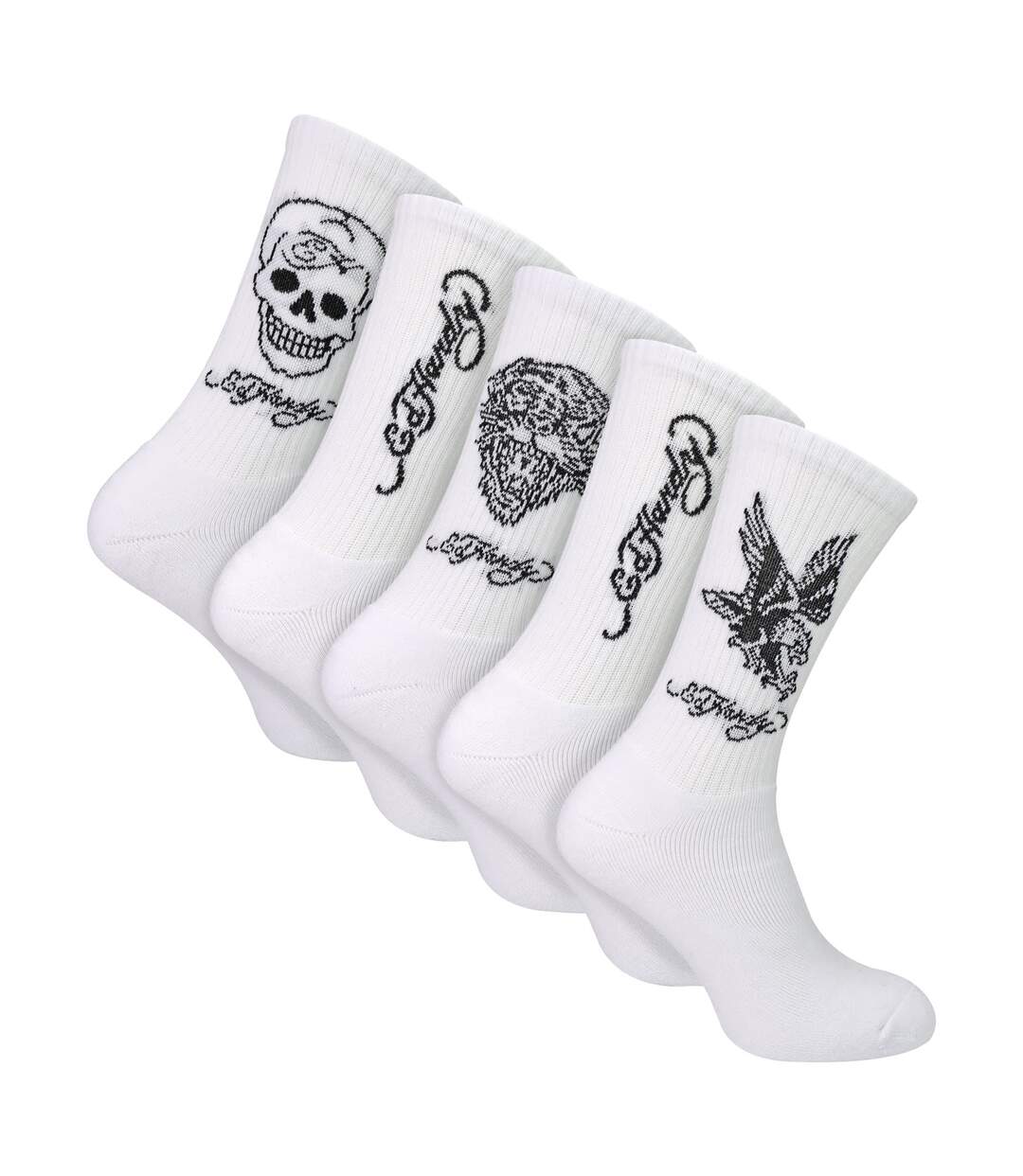 5 Pairs Men Crew Socks Lightweight Breathable Sport Socks-1