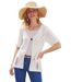 Gilet manches kimono maille ruban-1