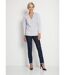 Gilet long boutonné brodé perlé col V-4