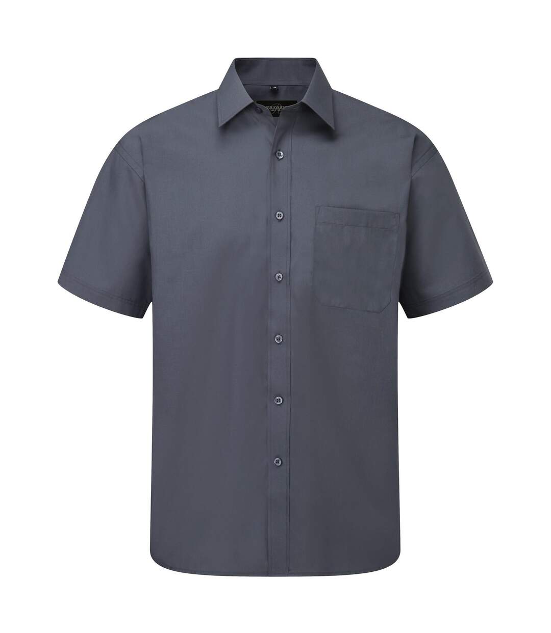 Chemise À Manches Courtes En Popeline  Collection Pour Homme Gris Convoi Russell-2