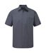 Chemise À Manches Courtes En Popeline  Collection Pour Homme Gris Convoi Russell-2