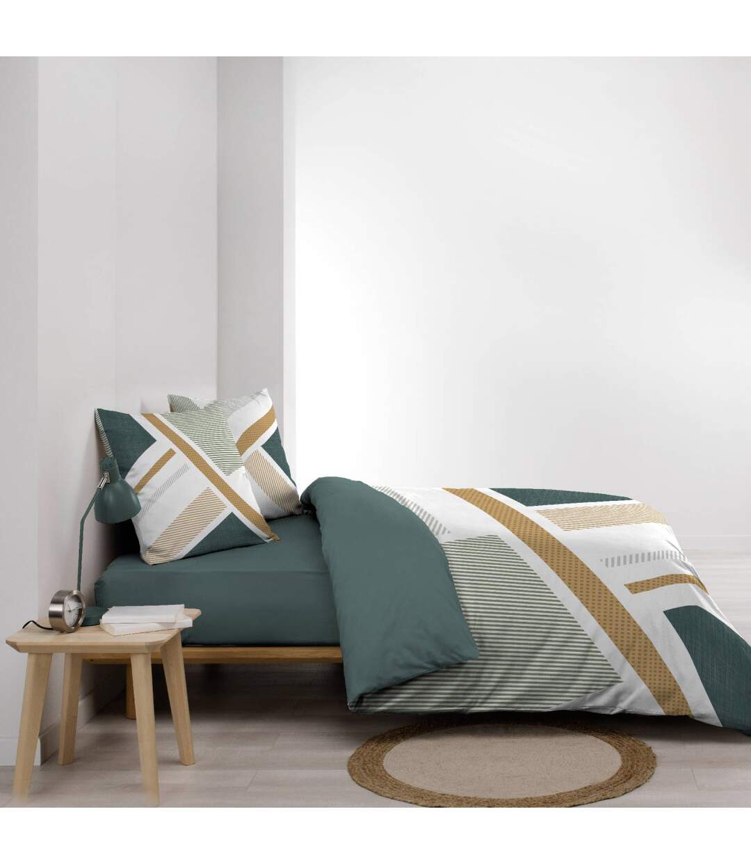 Parure de Lit 3 Pièces Zephyr 240x220cm Vert-3