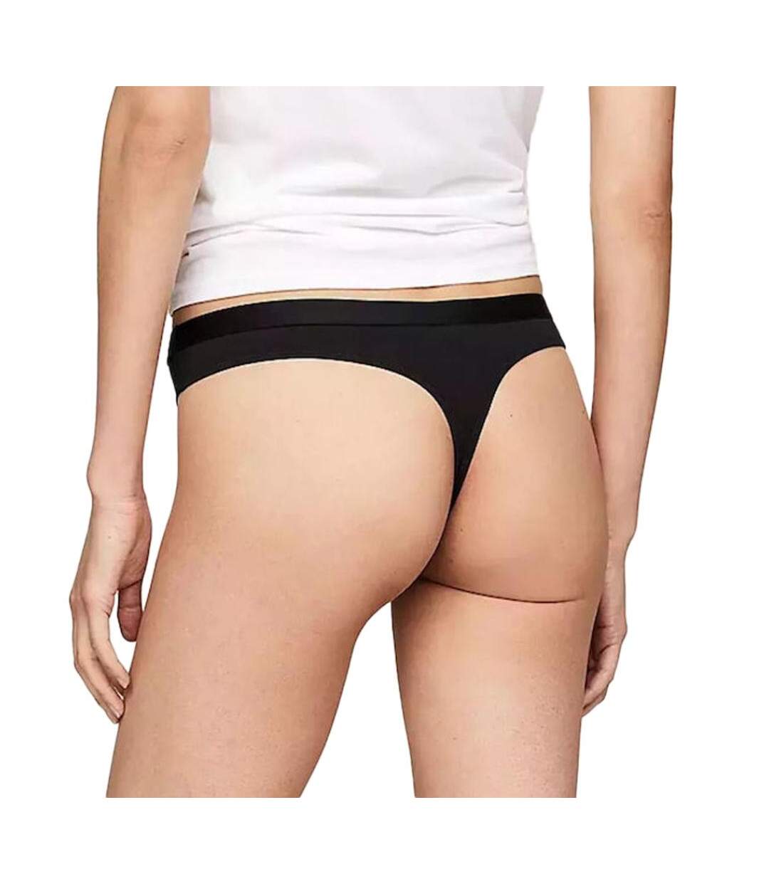 3x strings noires/rose/rouge femme tommy hilfiger thong - l-3