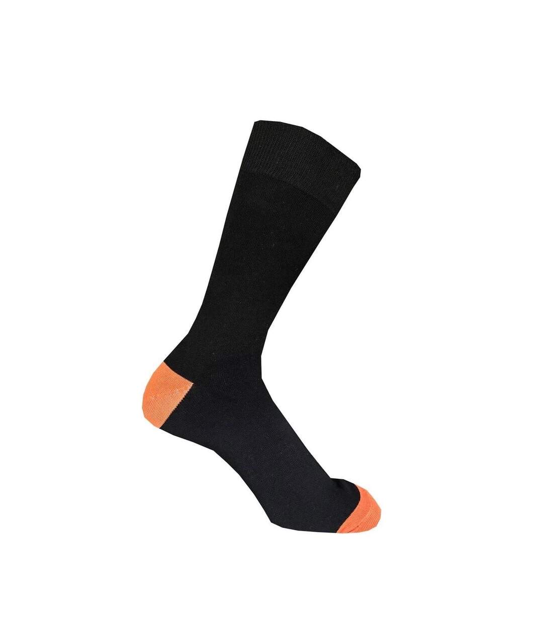 Pack Of 7  Mens Contrast Socks  Classic Black Firetrap-3