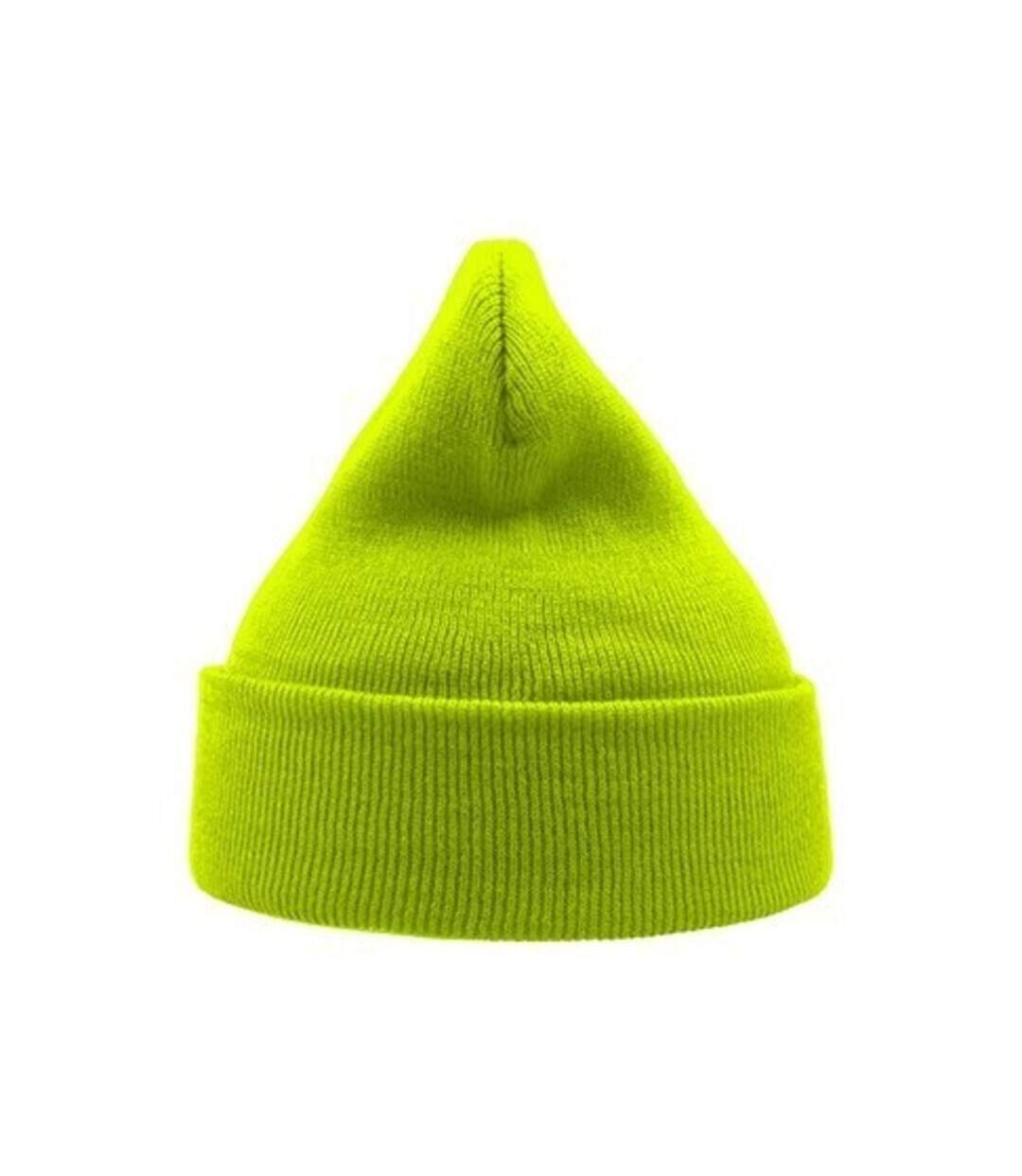 Bonnet avec revers wind mixte jaune fluo Atlantis