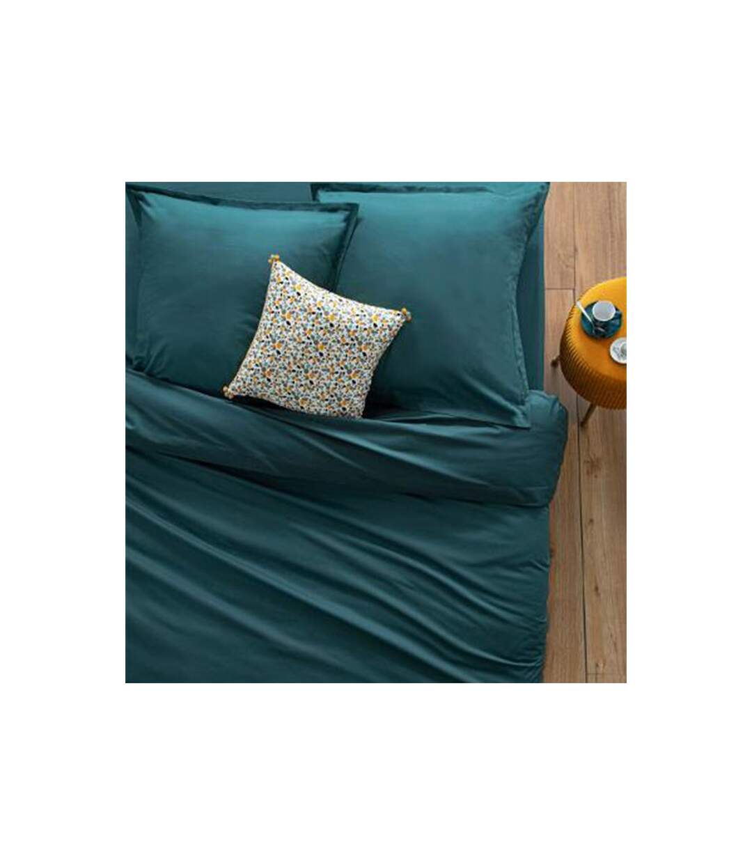 Taie d'Oreiller Intérieur 63x63cm Bleu Canard-3