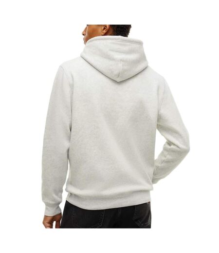 Sweat gris clair homme tommy hilfiger badge dm0dm