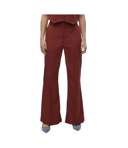 Pantalon à pinces terracotta femme vero moda tara - w34-l30