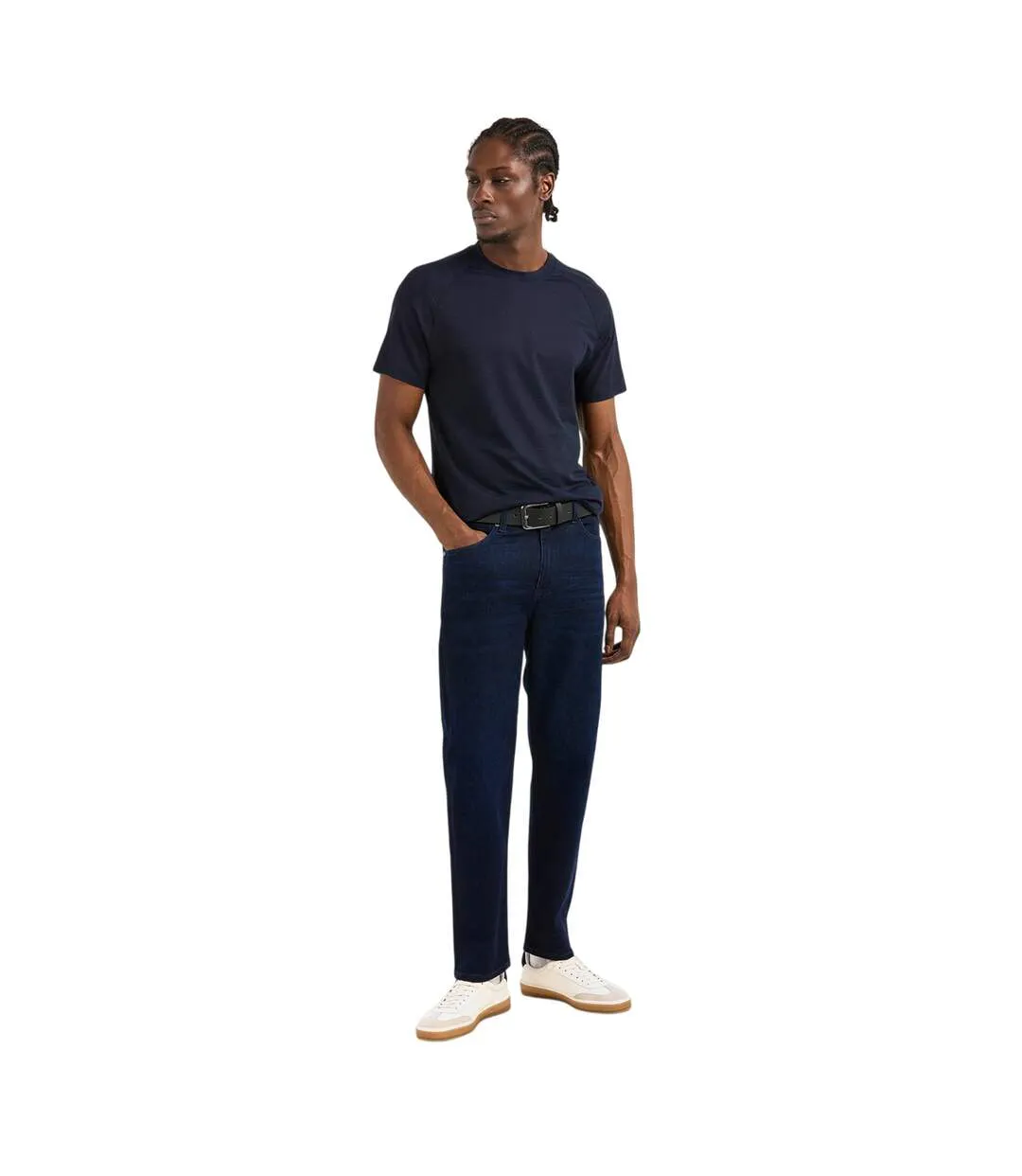 T-shirt Motif/style Uni Homme Bleu Foncé Boss-1