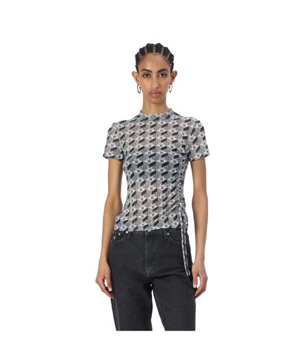 T-shirt Motif/style Lettrage Femme Gris Hugo