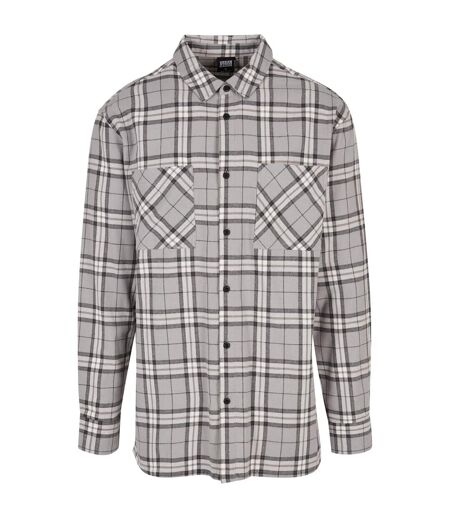 Chemise Motif/style À Carreaux Homme Gris Noir Urban Classics