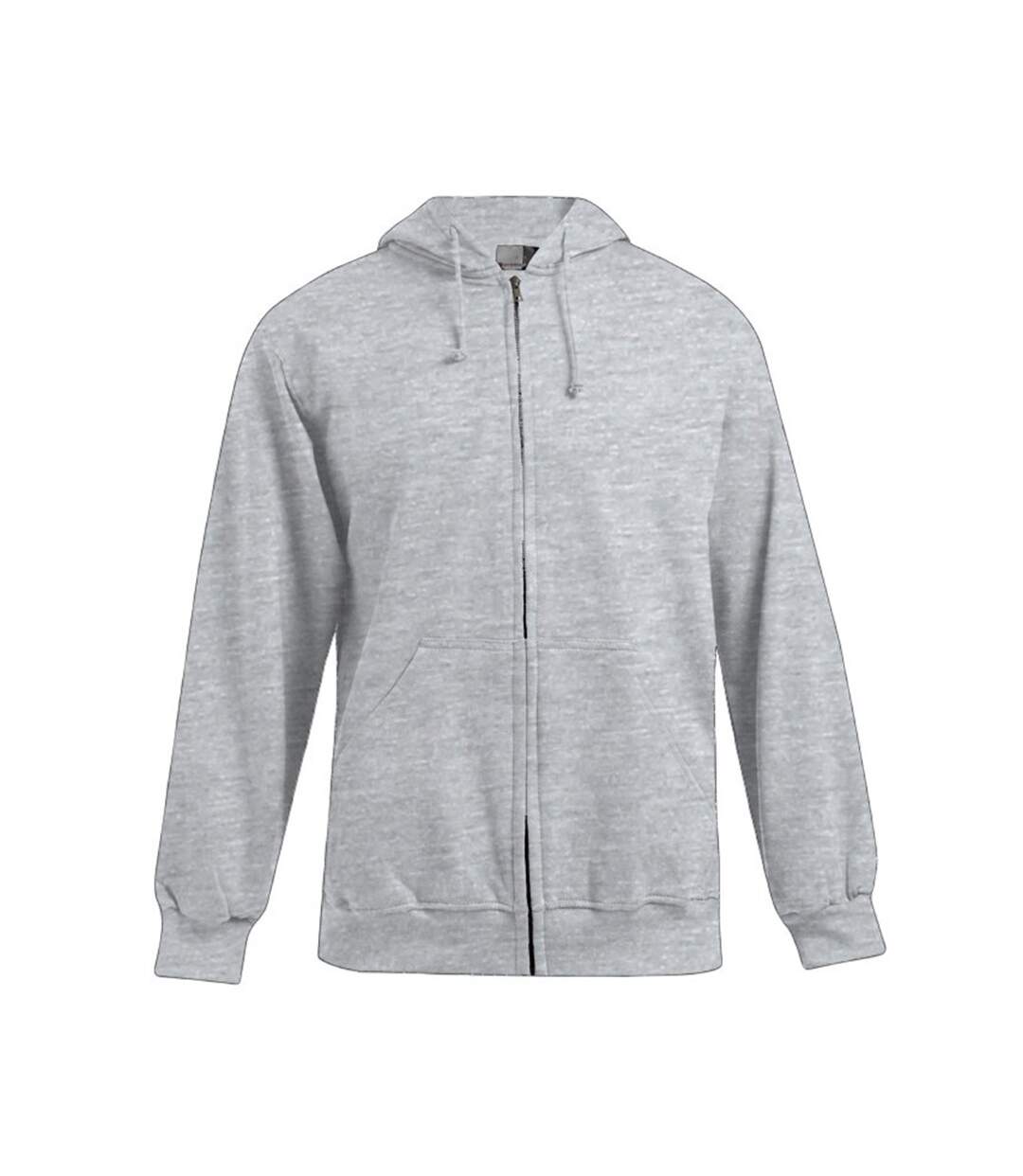 Sweat À Capuche Homme Gris Chiné Promodoro-1