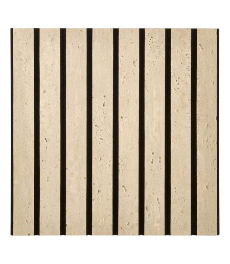 Lot de 2 Panneaux Acoustiques Adhésifs Effet Travertin Ribo 30x30cm Marron