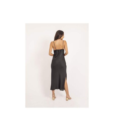 Robe longue satin ISAURIE - Dona X Lisa