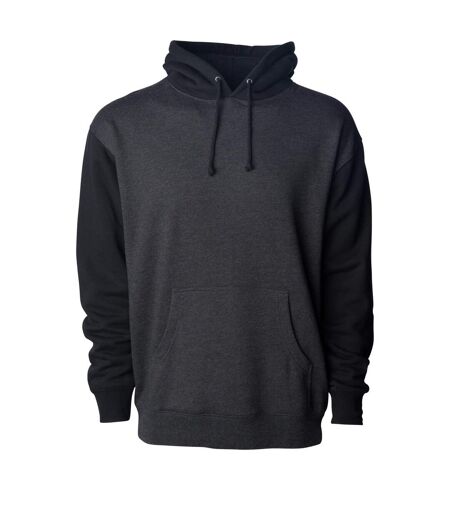 Sweat À Capuche Homme Gris Charbon Chiné Noir Independent