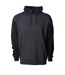 Sweat À Capuche Homme Gris Charbon Chiné Noir Independent-1