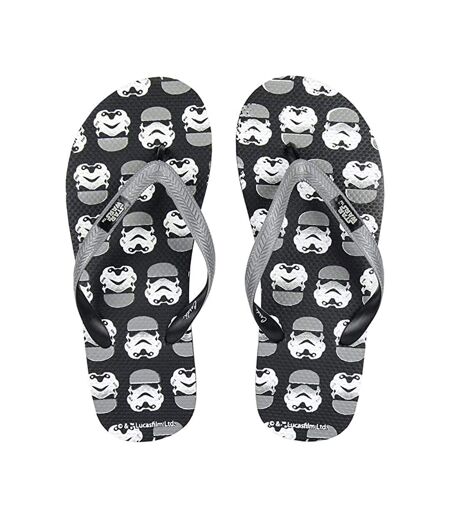 Tongs Stormtrooper Adulte Noir Blanc Star Wars