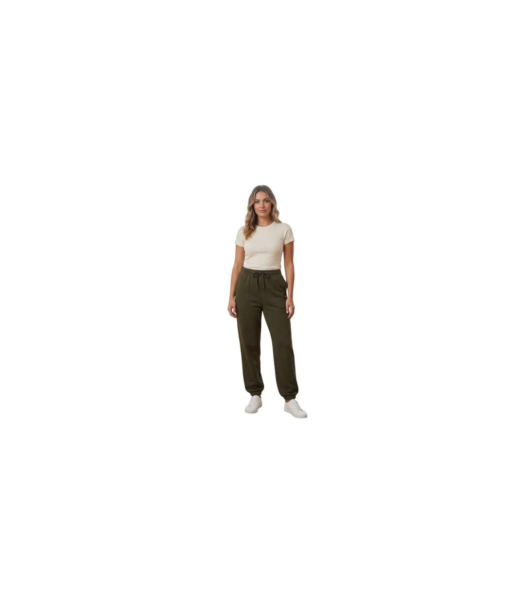 Unisex Adult Fleece Jogging Bottoms Army Green Reebok-1