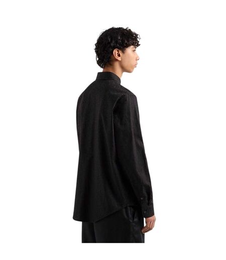 Mens Regular Long-sleeved Shirt Black Armani Exchange