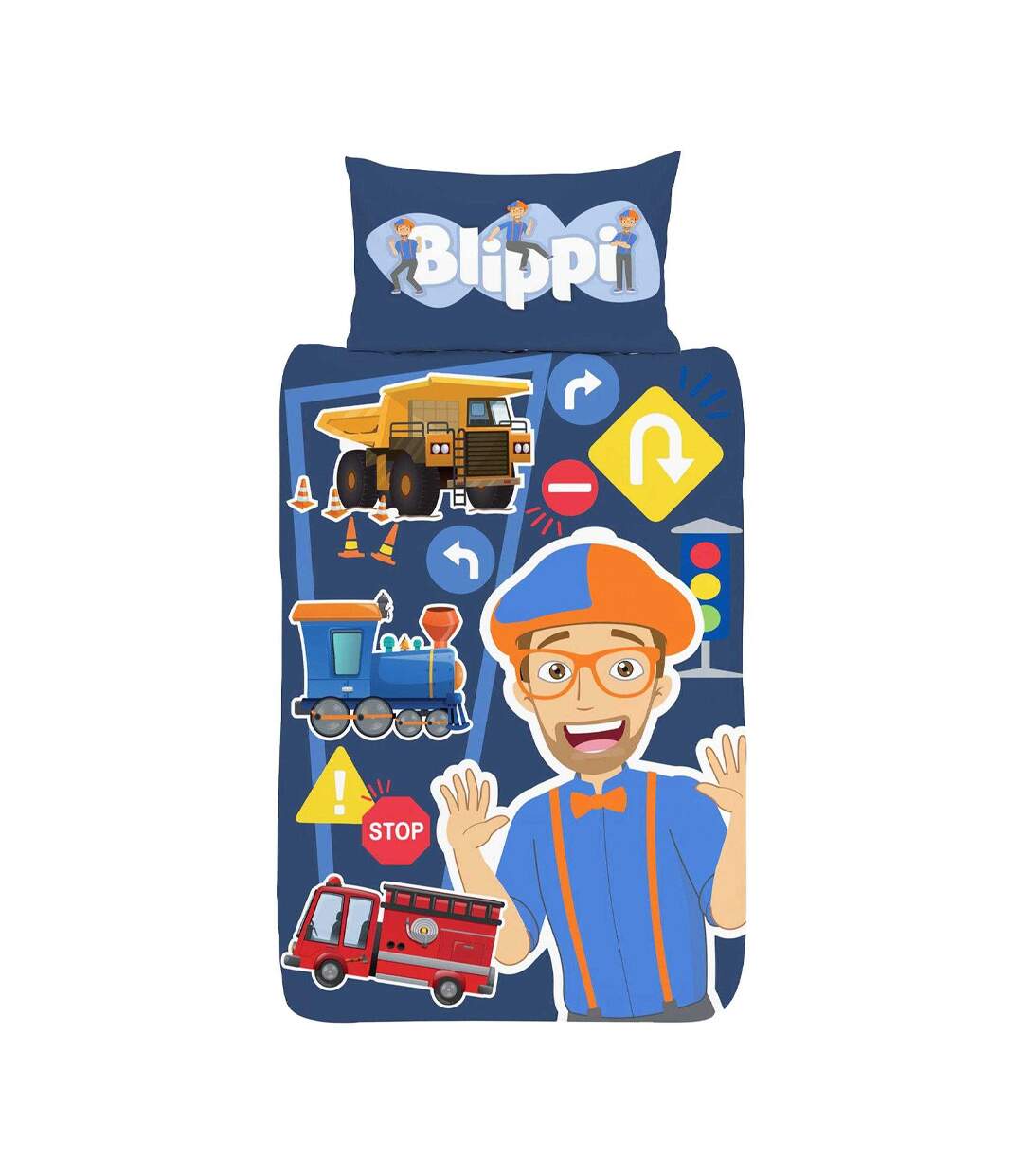 Tractor Reversible Duvet Set Multicoloured Blippi-1