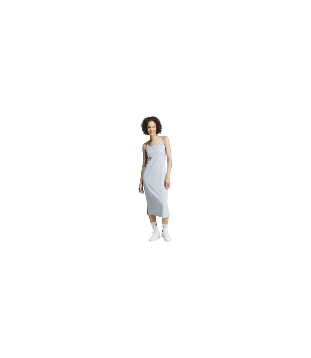 Womens/ladies All Szn Cotton Midi Dress Blue Adidas-1