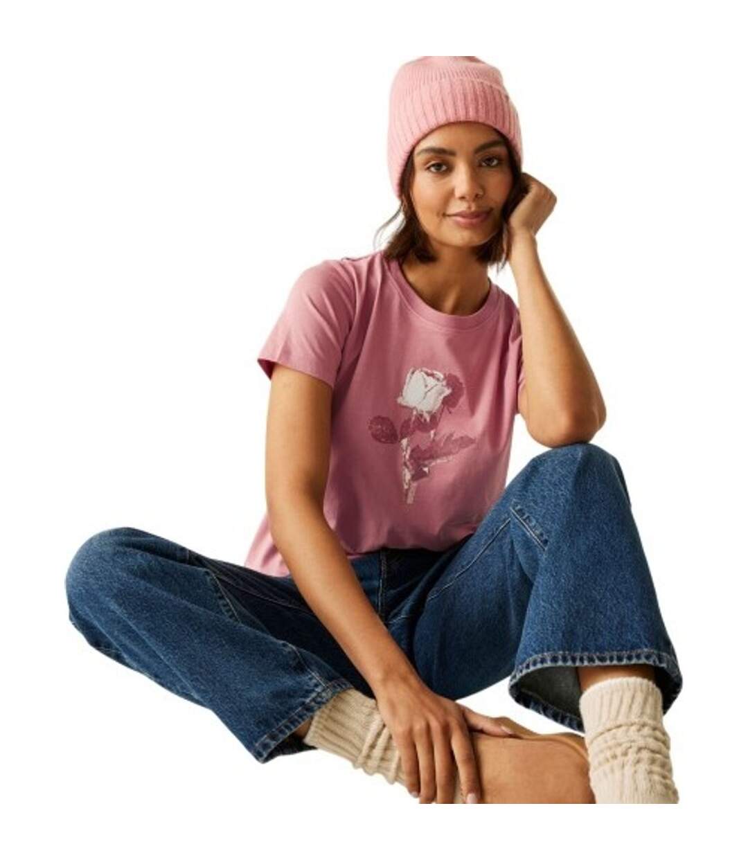 T-shirt Motif/style Rose Clair Filandra Vx Femme Vieux Rose Regatta-1