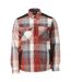 Mens Customised Checked Pile Shirt Autumn Red Mascot-1