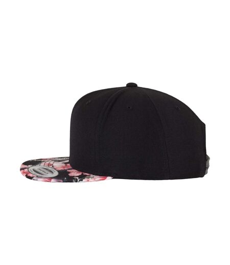Casquette Ajustable Motif/style Roses Noir Gris Flexfit