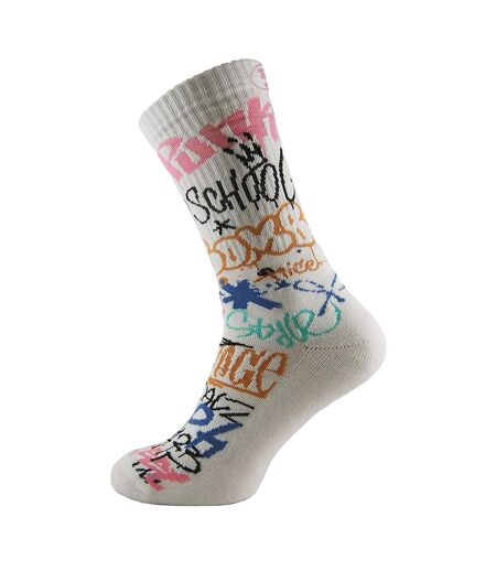 Chaussettes ras du cou pour hommes avec graffitis de rue