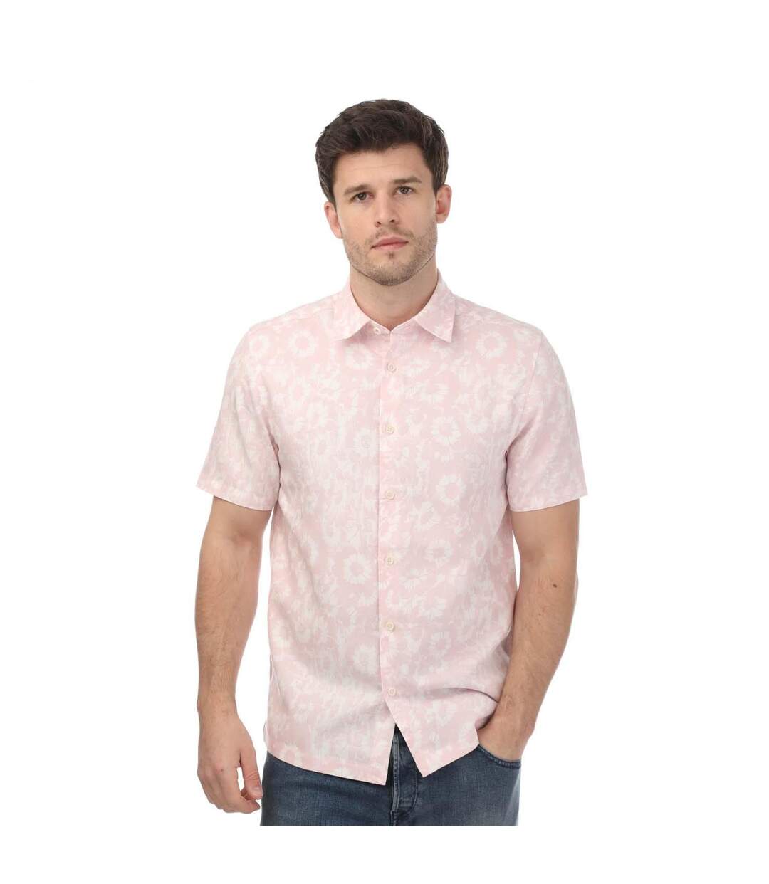 Chemise manches courtes flaisby homme rose Ted Baker-1