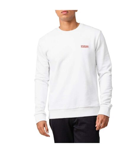 Mens Drick 194 Logo Cotton Sweatshirt White Hugo