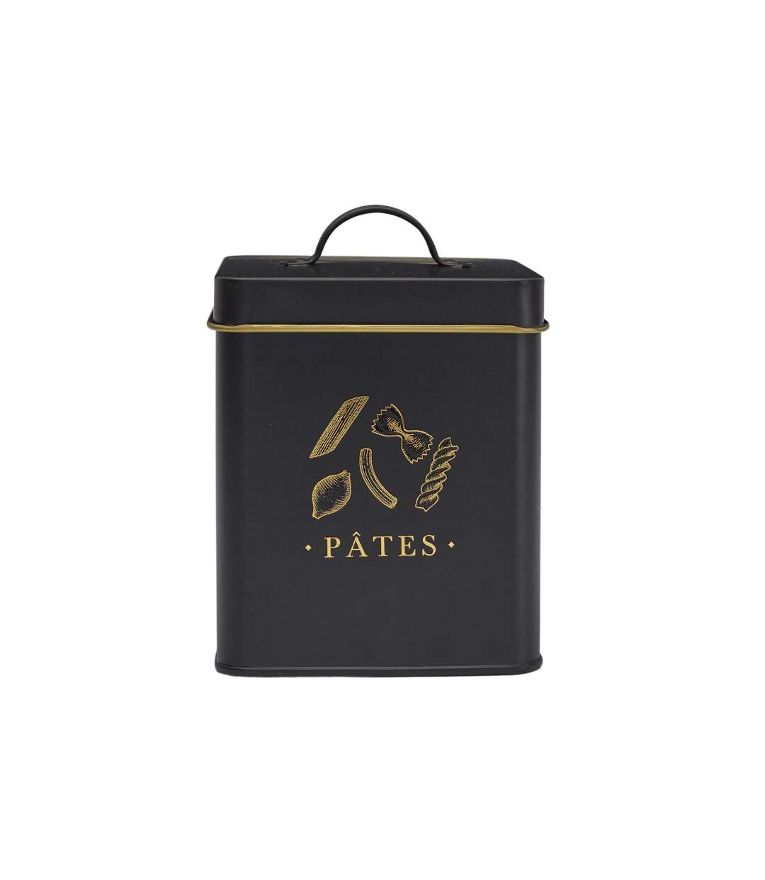 Boîte à Pâtes en Métal Lounge 19cm Noir-2