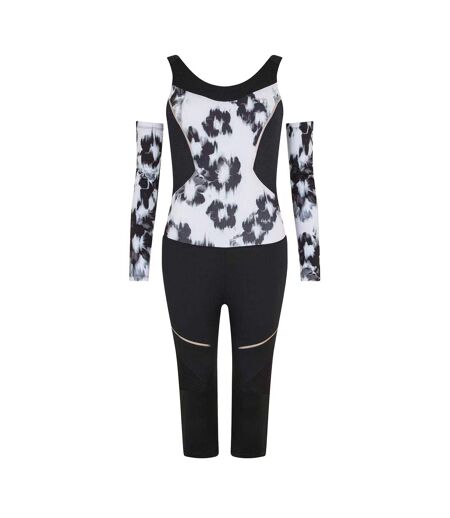 Combinaison De Ski Motif/style Floral Abstrait Femme Blanc Head