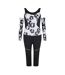 Combinaison De Ski Motif/style Floral Abstrait Femme Blanc Head-1