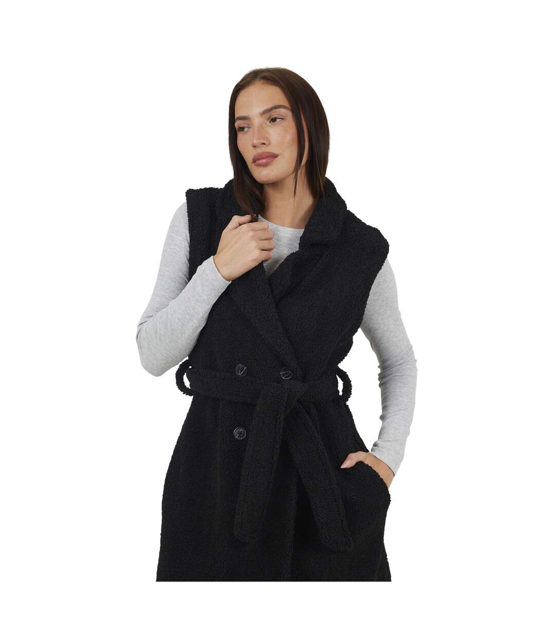 Trench Sans Manches Copperfield Femme Noir Brave Soul-3