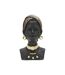 Statuette Tête Femme Bandeau Massai 30cm Noir-1